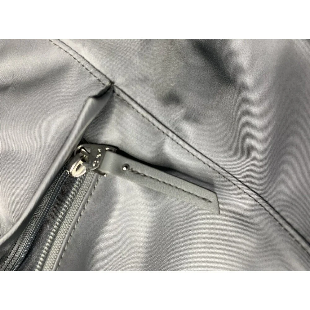 TUMI Nylon Tote Bag Laptop Travel Bag Gray Double Handles Zip Pockets Women's L - Picture 11 of 13